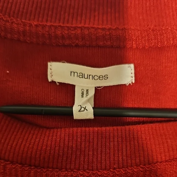 Maurices Bold Red Knit Top - Picture 2 of 2